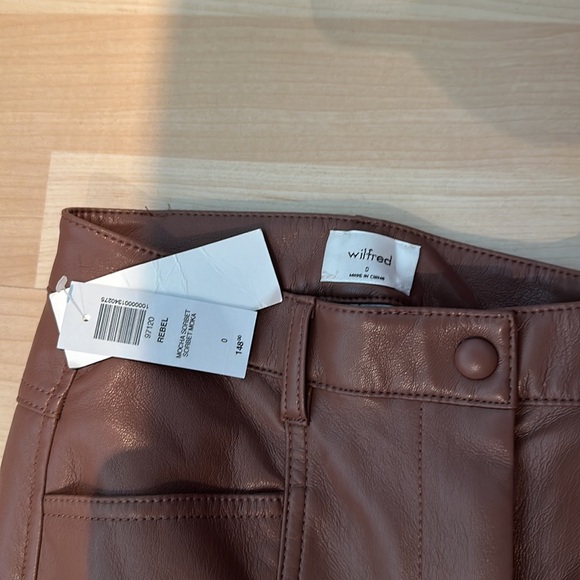BNWT Wilfred REBEL PANTS size 0 in Mocha sorbet - Picture 4 of 4